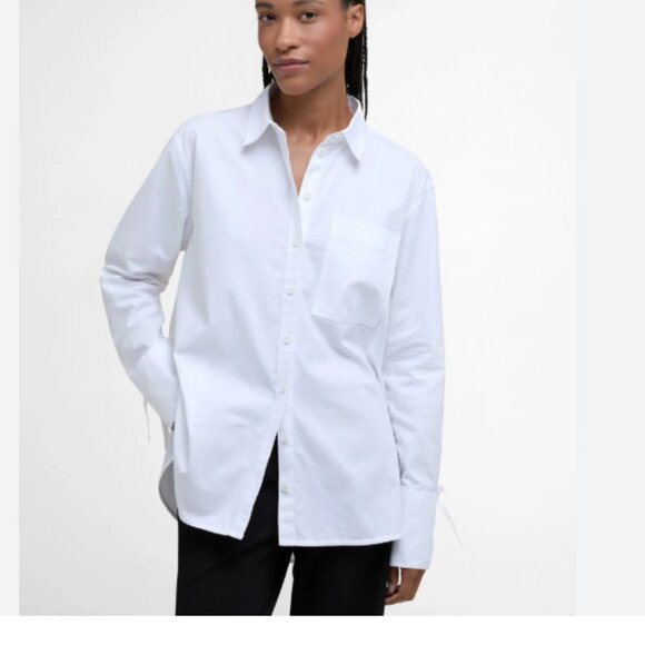 Barbour Ladies Freya Shirt White Button down collared top Shirt 10 - Picture 1 of 10